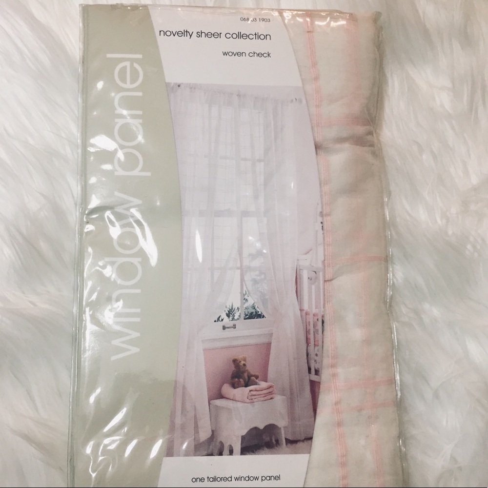 New White Tailored Sheer Window Panel 44x84 inches